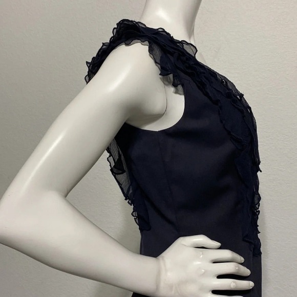 Rebecca Taylor Yacht Club Sheath Dress Navy Blue Size 8 - Picture 9 of 11